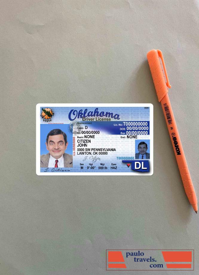 USA Oklahoma DL photolook FRONT PSD template